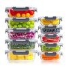 Set di 10 contenitori per il pranzo in vetro riutilizzabili, senza BPA