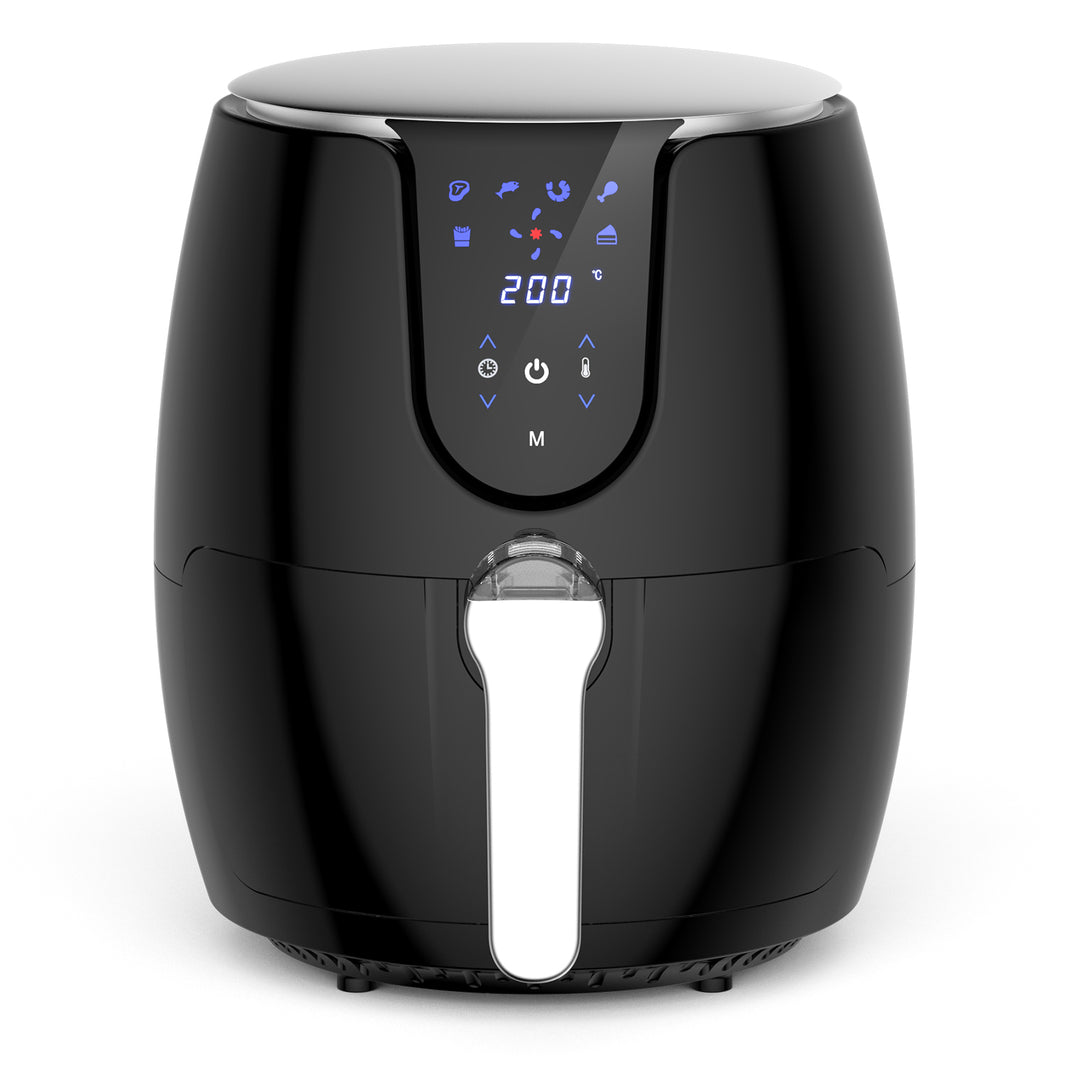 Air fryer 3.5L– 2500W, 6 modes préprogrammés, 80‑200°C, panier antiadhésif, sans huile