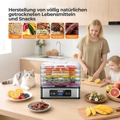 Déshydrateur Alimentaire, 5 Plateaux En Acier Inoxydable
