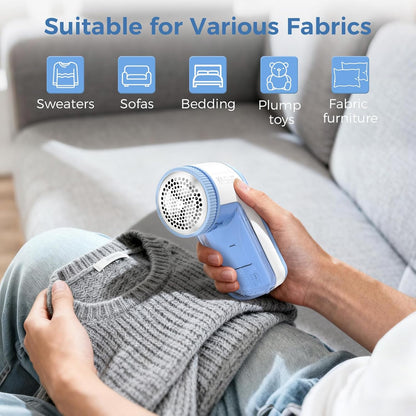 Rasoir à Peluches Électrique – Enlève-Bouloches Portable pour Vêtements, Meubles et Couvertures avec 2 Lames de Rechange