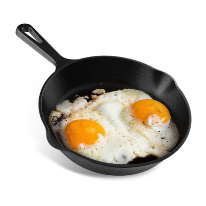 Poêle en Fonte – Poêle Robuste pour Œufs, Omelettes & Plus