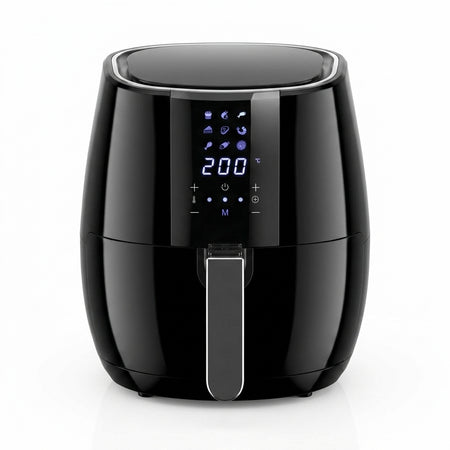 Friggitrice ad Aria 4,5 L, 1500 W, con 9 Programmi, 80-200 °C, Rivestimento Antiaderente, Timer, Lavabile in Lavastoviglie