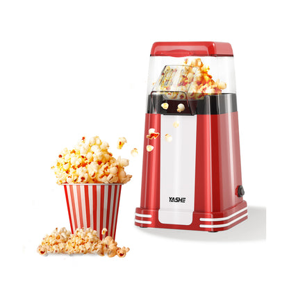 Macchina per popcorn retrò, macchina per popcorn ad aria calda da 1200 W con misurino