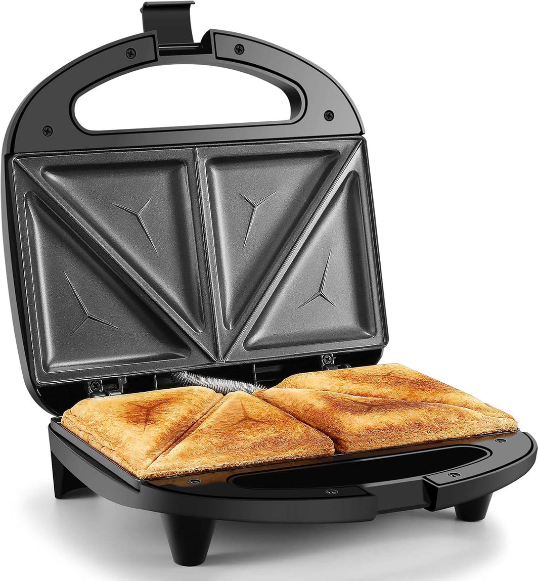 Appareil à croque-monsieur pour 2 croque-monsieur 750 W avec revêtement anti-adhésif