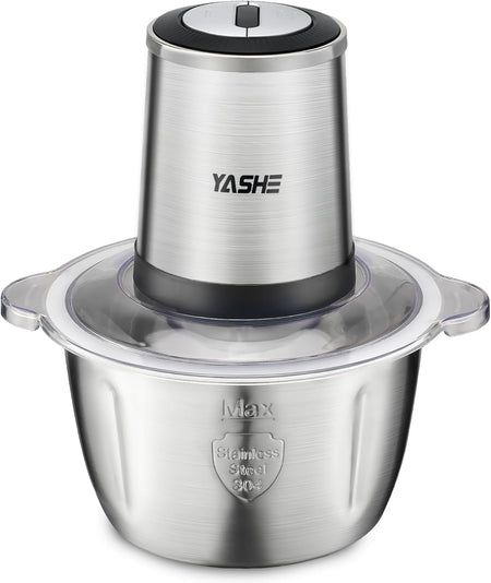 Hachoir Électrique 500W, Robot de Cuisine avec Bol en Acier Inoxydable 1,8L
