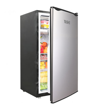 92L Small Fridge with Freezer, Integrated Compact Bottle Holder