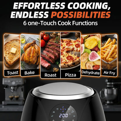 Air fryer 4.5L 360°- Friteuse à Air Compacte, Programmes Auto, Compatible Lave-Vaisselle