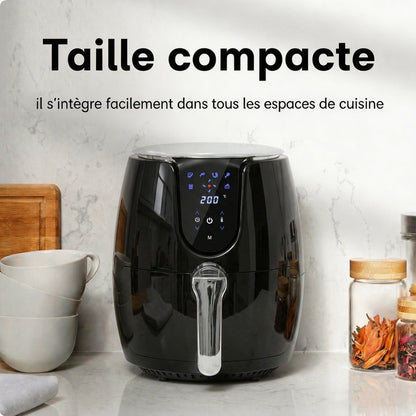 Friggitrice ad aria da 3,5L, 1500W, friggitrice ad aria con 12 programmi, 80°C-200°C, rivestimento antiaderente, timer