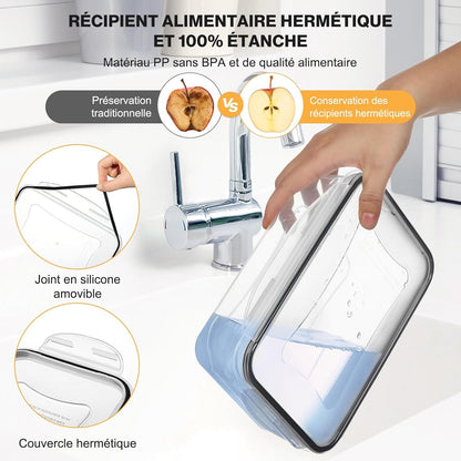 Boîte Conservation Alimentaire 38 Pièces, Sans BPA Boîte Alimentaire Set