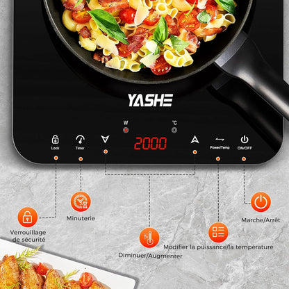 Plaque de cuisson – Table de cuisson à induction portable, 10 réglages de puissance et