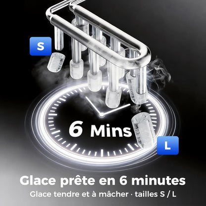 Machine à glaçons pour plan de travail, glaçons sphériques en 2 tailles