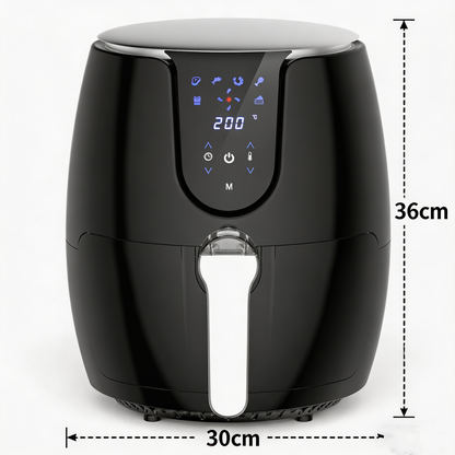 Friggitrice ad aria da 3,5L, 1500W, friggitrice ad aria con 12 programmi, 80°C-200°C, rivestimento antiaderente, timer