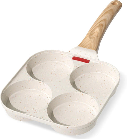 Padella per Crêpes a 4 Fori, Antiaderente per Uova