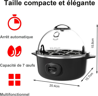 Cuiseur à œufs, capacité 7 œufs, pour œufs durs