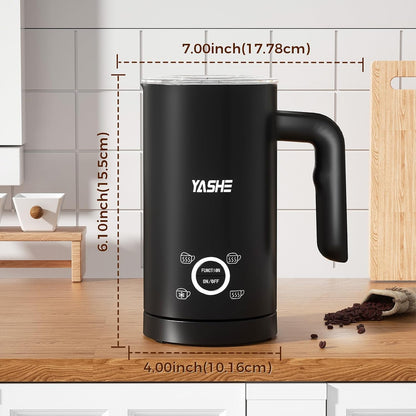 Mousseur à Lait Électrique 4 en1, 300ml Chauffe-Mousse