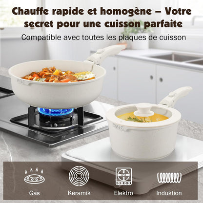 Batterie de cuisine 21 pièces, sans PFOA
