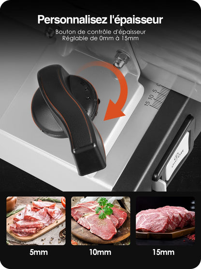 Trancheuse Électrique, Trancheuse à Viande et Pain de 250W