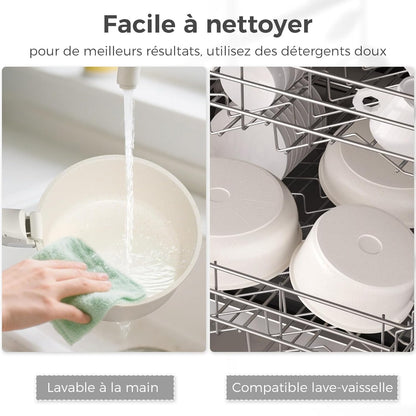 Batterie de cuisine 9 pièces, sans PFOA
