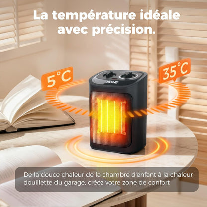 Radiateur Electrique PTC 1500W, Mode Éco, 3 Niveaux