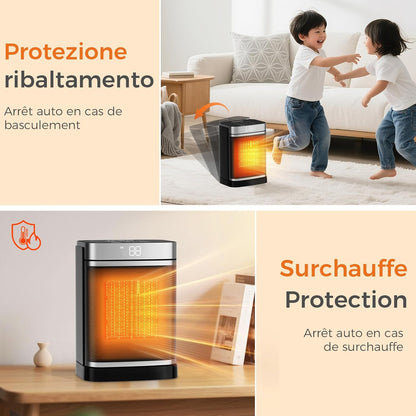 Chauffage d'appoint électrique, céramique PTC 1500W