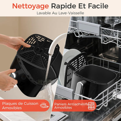 Friteuse ad aria da 4,2 litri con display touch LED in vetro temperato