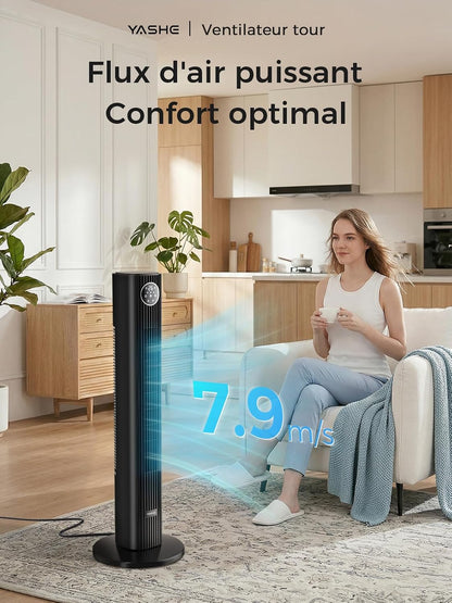 Ventilateur Colonne 90 cm avec Télécommande