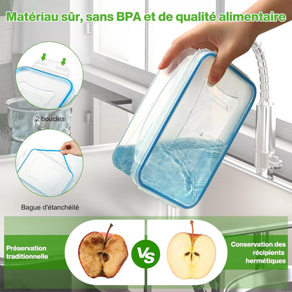 Boîte Conservation Alimentaire 28 Pièces, Sans BPA Boîte Alimentaire Set