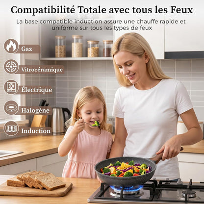 Batterie de Cuisine 3 Pièces pour Sauté