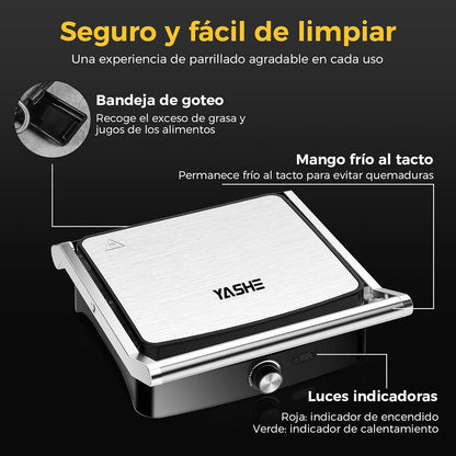 Grille-Panini Électrique 2000W – Appareil à Croque-Monsieur 4 Tranches
