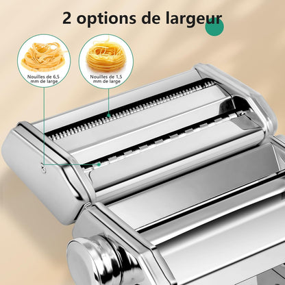 Machine à Pâtes Manuelle, 7 Épaisseurs Réglables