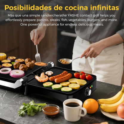 Grille-Panini Électrique 2000W – Appareil à Croque-Monsieur 4 Tranches