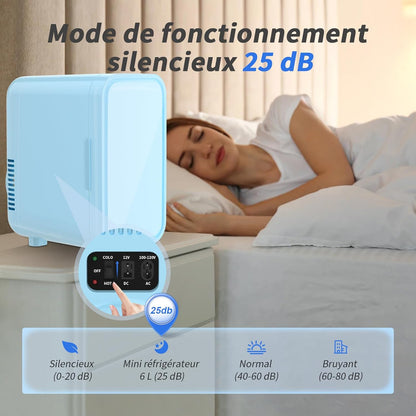 Mini frigo, 6 litri/8 lattine 220-240 V AC/DC