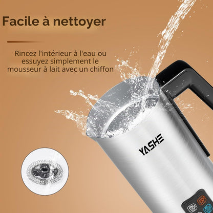 Mousseur a Lait 4 En 1,240 ml Mousseur à Lait éLectrique