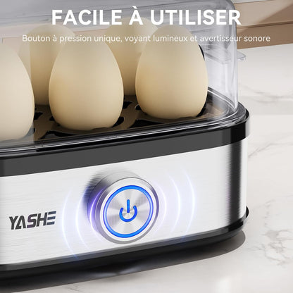 Cuiseur à œufs, cuisinier d'œufs compact de 400 W, 6 œufs faciles à peler