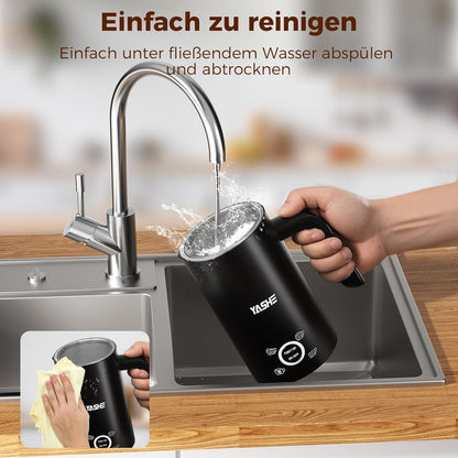 Mousseur à Lait Électrique 4 en1, 300ml Chauffe-Mousse