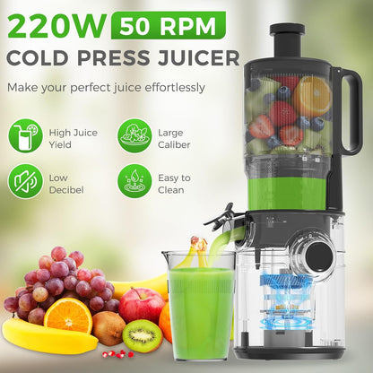Extracteur de jus, juicer machine avec goulotte large de 12
