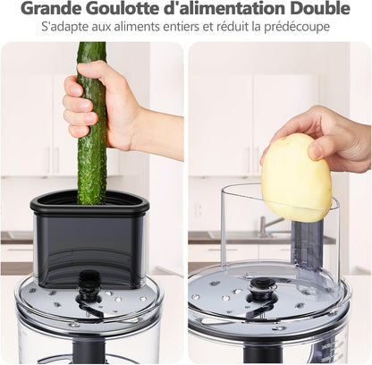 Robot da Cucina Multifunzione, Ciotola da 2,5L e Vaso da 1,5L, Mixer, Grinder, Estrattore di Succo