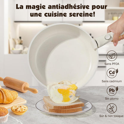Batterie de cuisine 21 pièces, sans PFOA