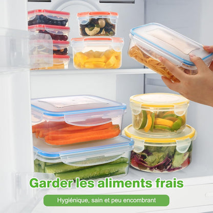 Boîte Conservation Alimentaire 28 Pièces, Sans BPA Boîte Alimentaire Set