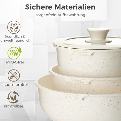 Batterie de cuisine 15 pièces, sans PFOA