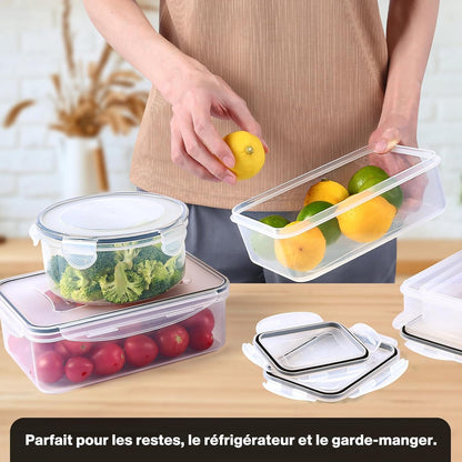 Boîte Conservation Alimentaire 38 Pièces, Sans BPA Boîte Alimentaire Set