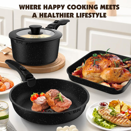 Batterie de cuisine 21 pièces, sans PFOA