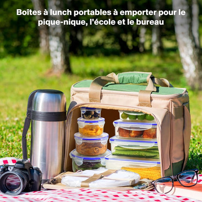 Boîte Conservation Alimentaire 32 Pièces, Sans BPA Boîte Alimentaire Set