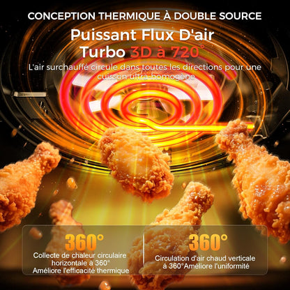 Friteuse ad aria da 4,2 litri con display touch LED in vetro temperato