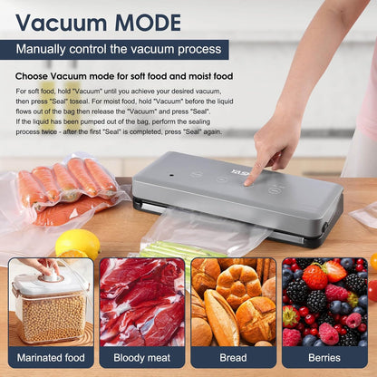 Machine Sous Vide Alimentaire avec Mode Sec et Humide, 5 en 1