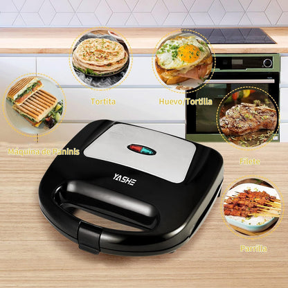 Grill Panini, 750W Appareil Panini avec Plaques Anti-adhésif