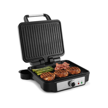 Grille Électrique à Viande, 4 Tranches de Grill Panini avec Plaques Revêtues Antiadhésives