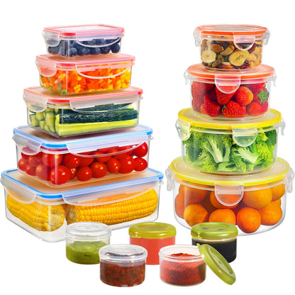 Boîte Conservation Alimentaire 28 Pièces, Sans BPA Boîte Alimentaire Set