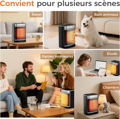 Chauffage d'appoint électrique, céramique PTC 1500W