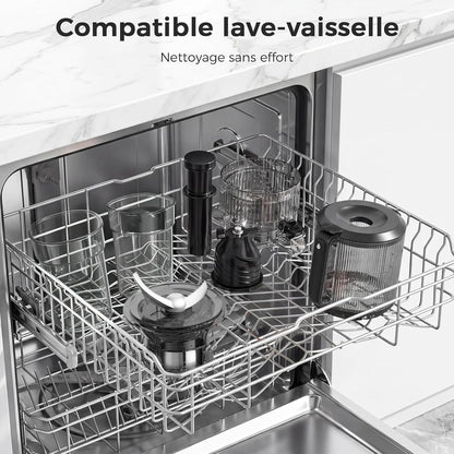 Extracteur de Jus à Froid 600W, Goulotte Extra-Large 152 mm pour Fruits et Légumes Entiers